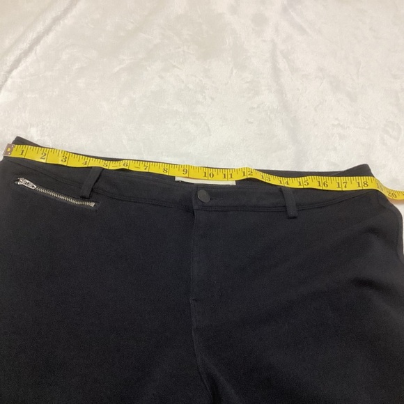 Fashion Bug Black Zip Pocket Petite Pants Size 18WP Business Casual Cotton Blend - Picture 5 of 9